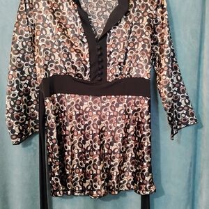 Stylish Black and Brown Women's Top